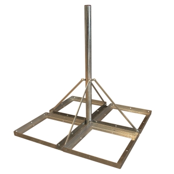 Profi DELUXE Sat Balkonständer 4x 50x50cm Stahl 1,20m Mast 60mm Flachdachständer